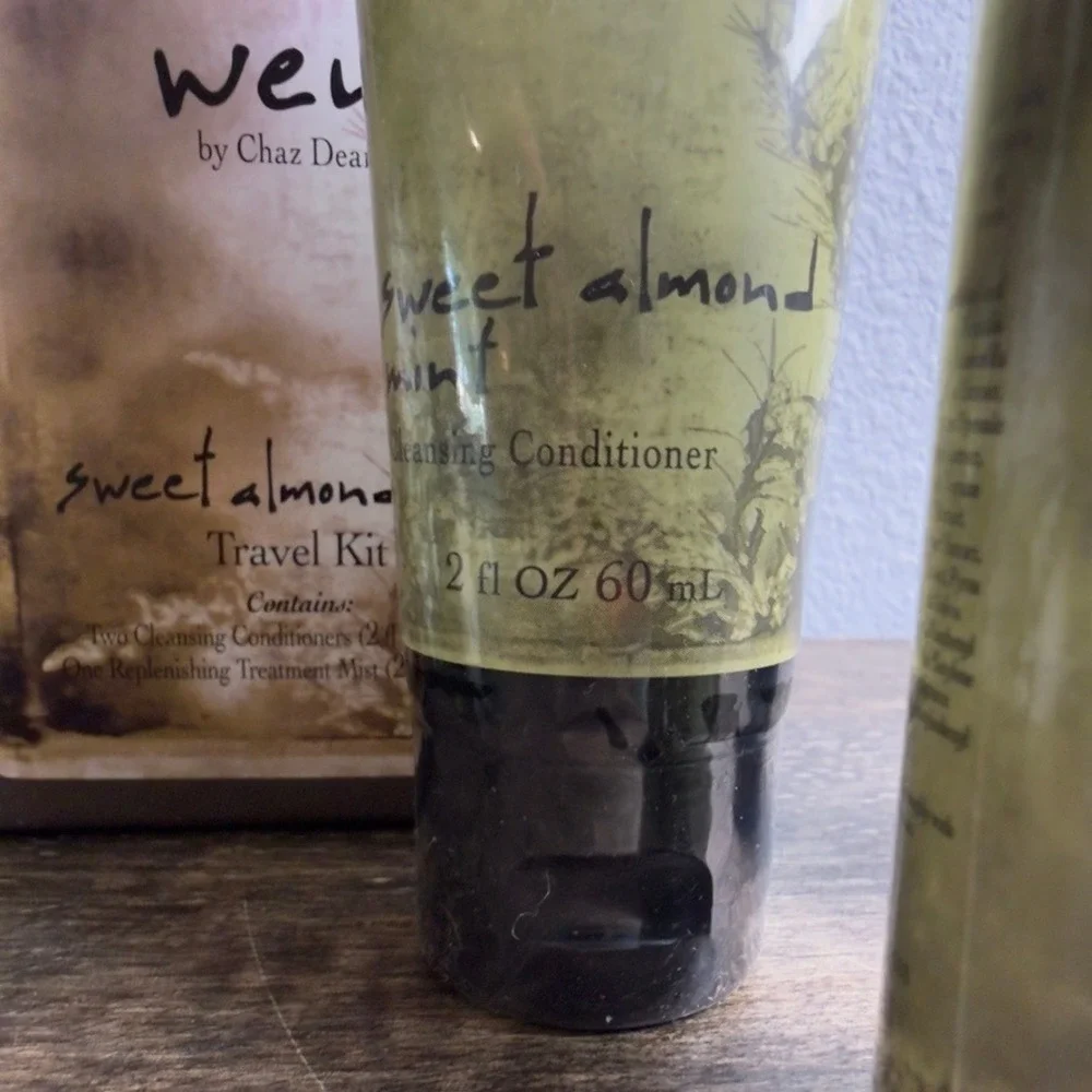 Wen by Chaz Dean Sweet Almond Mint Travel Kit 3 Piece Set New Sealed 2oz Each
